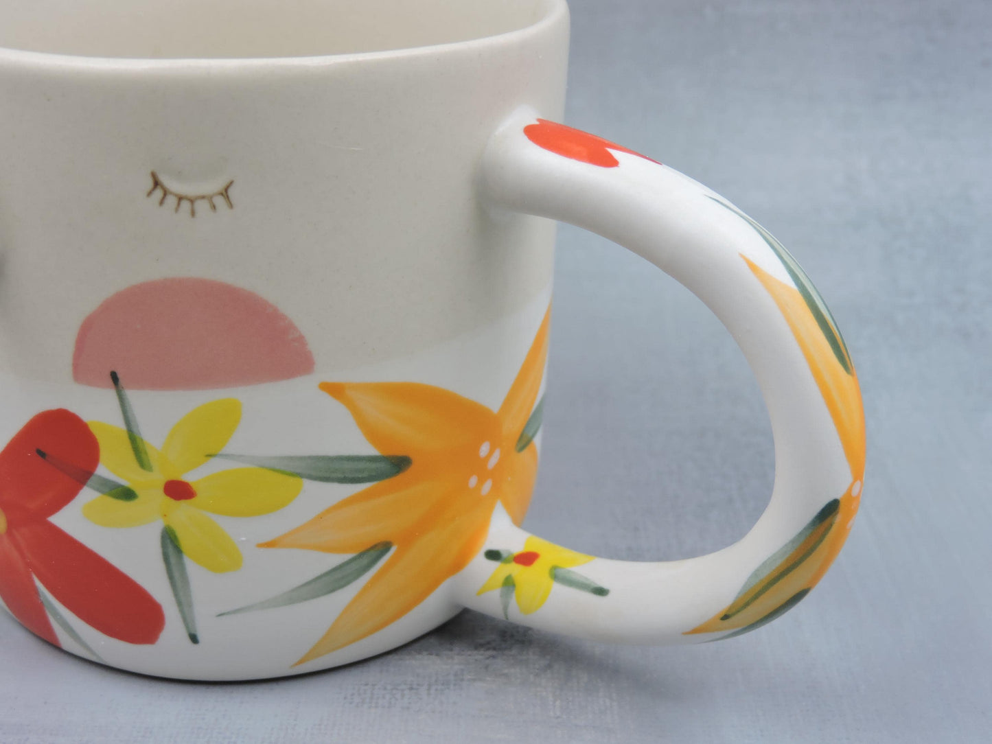 Anthropologie Visage Floral Mug by Fotini Tikkou