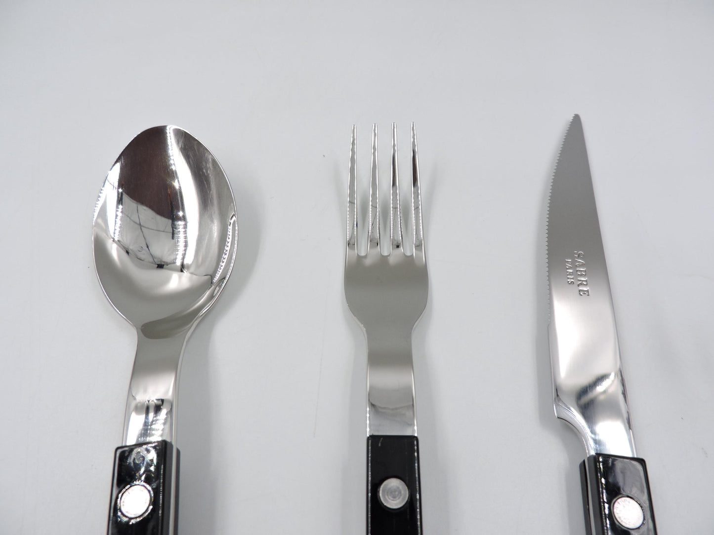 Sabre Bistrot Flatware Black – 3‑Piece Set