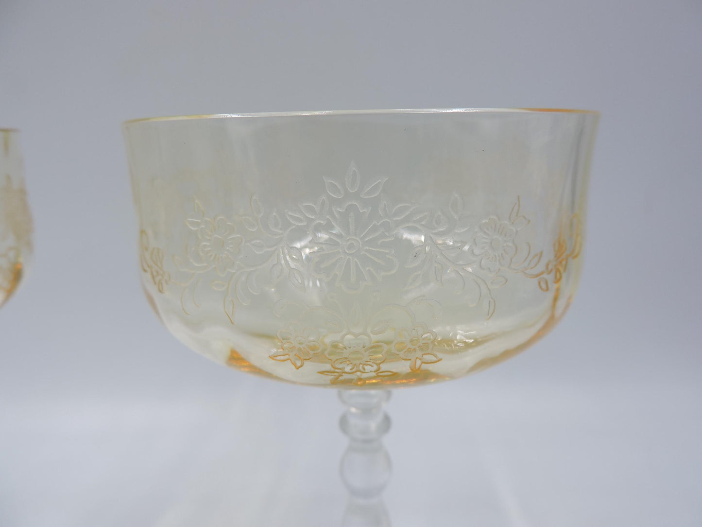 Frostria Etch Champagne/Tall Sherbet of 2