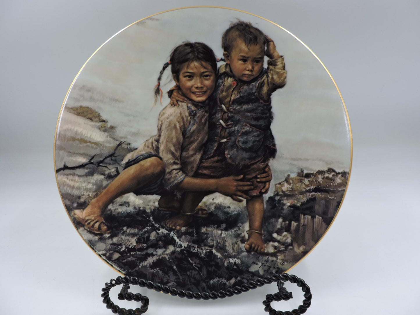 Brother and Sister 1984 Ltd Edition Children of Aberdeen Series Plate