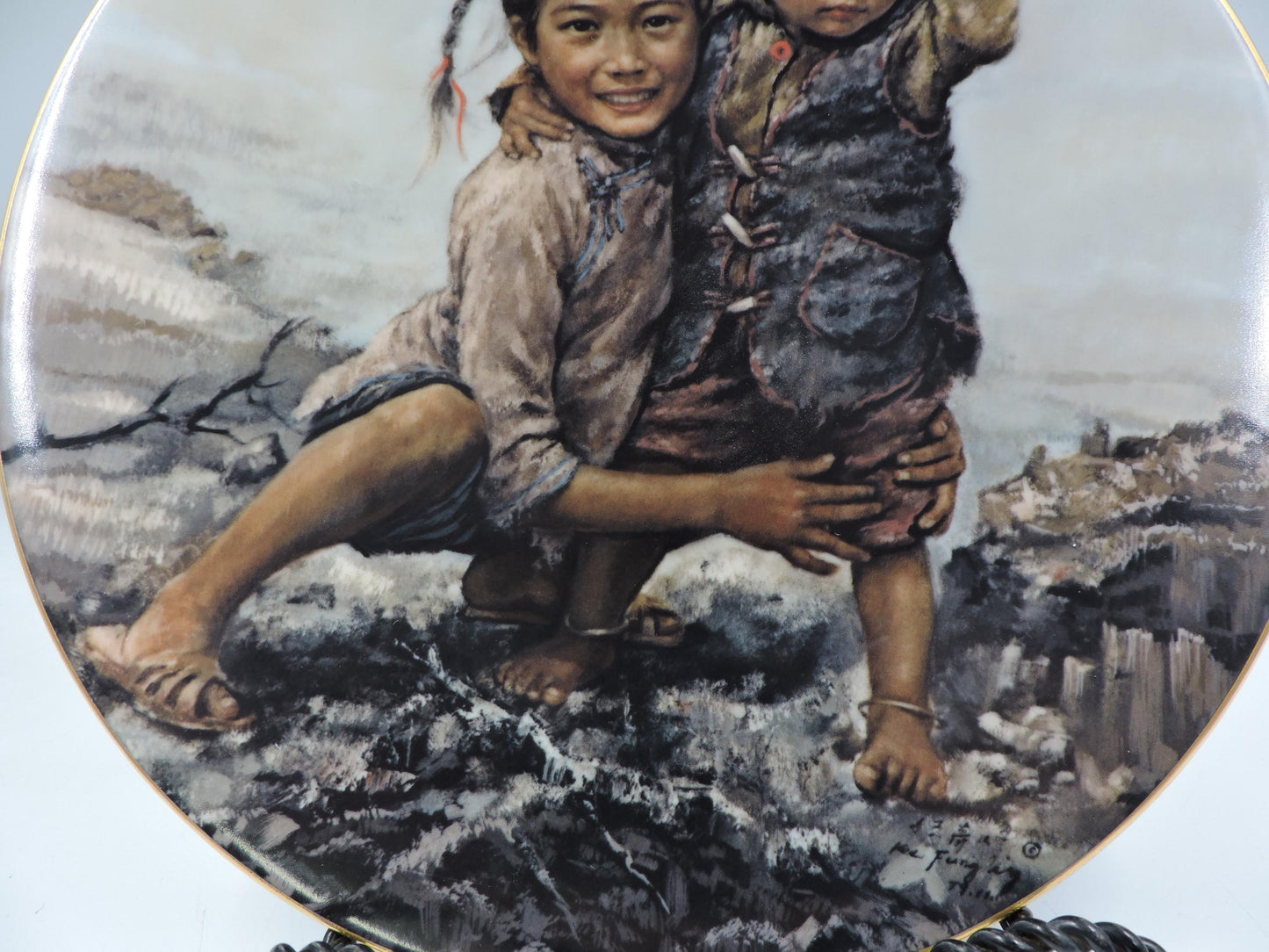 Brother and Sister 1984 Ltd Edition Children of Aberdeen Series Plate