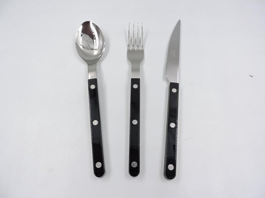 Sabre Bistrot Flatware Black – 3‑Piece Set