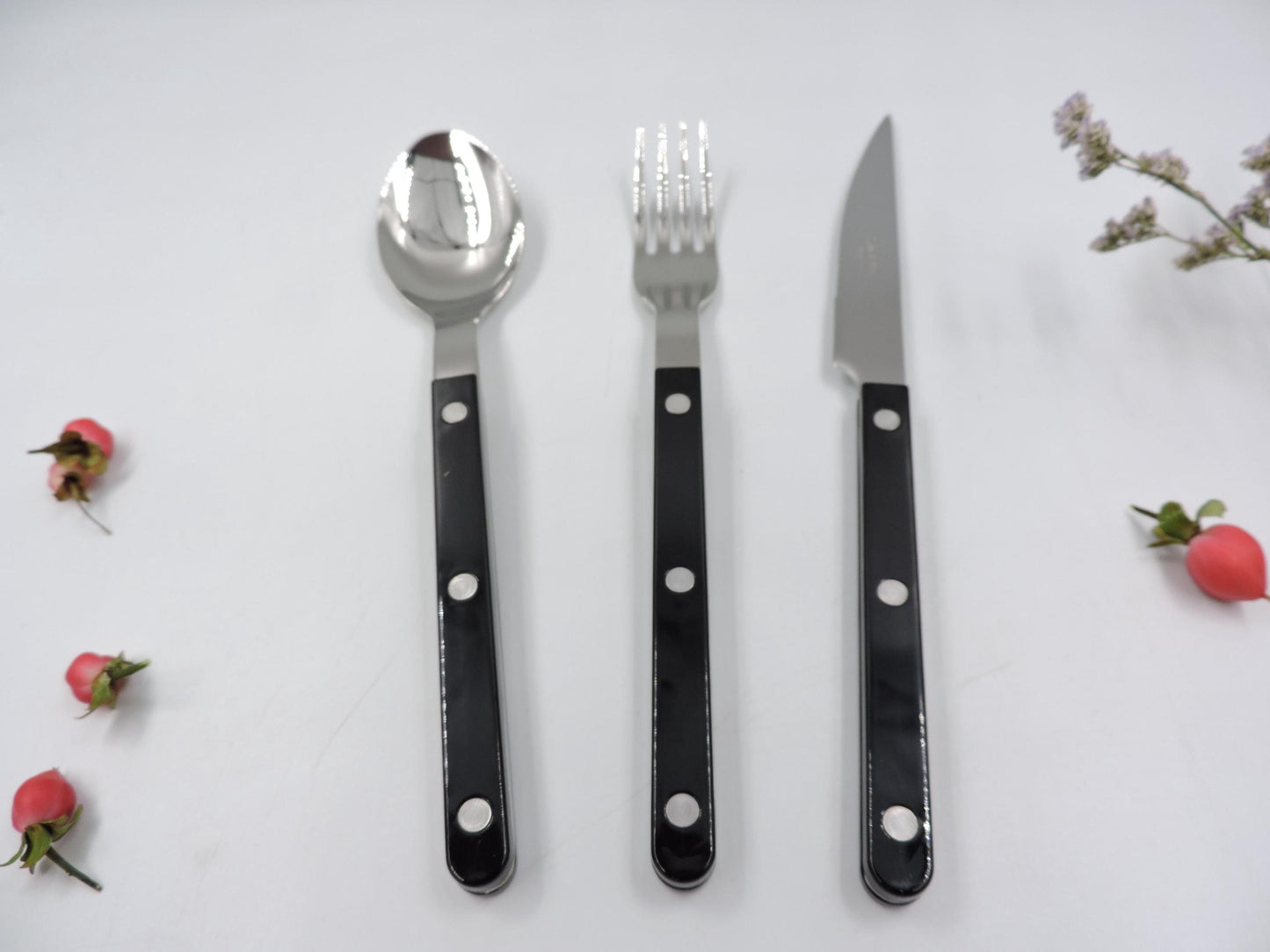 Sabre Bistrot Flatware Black – 3‑Piece Set