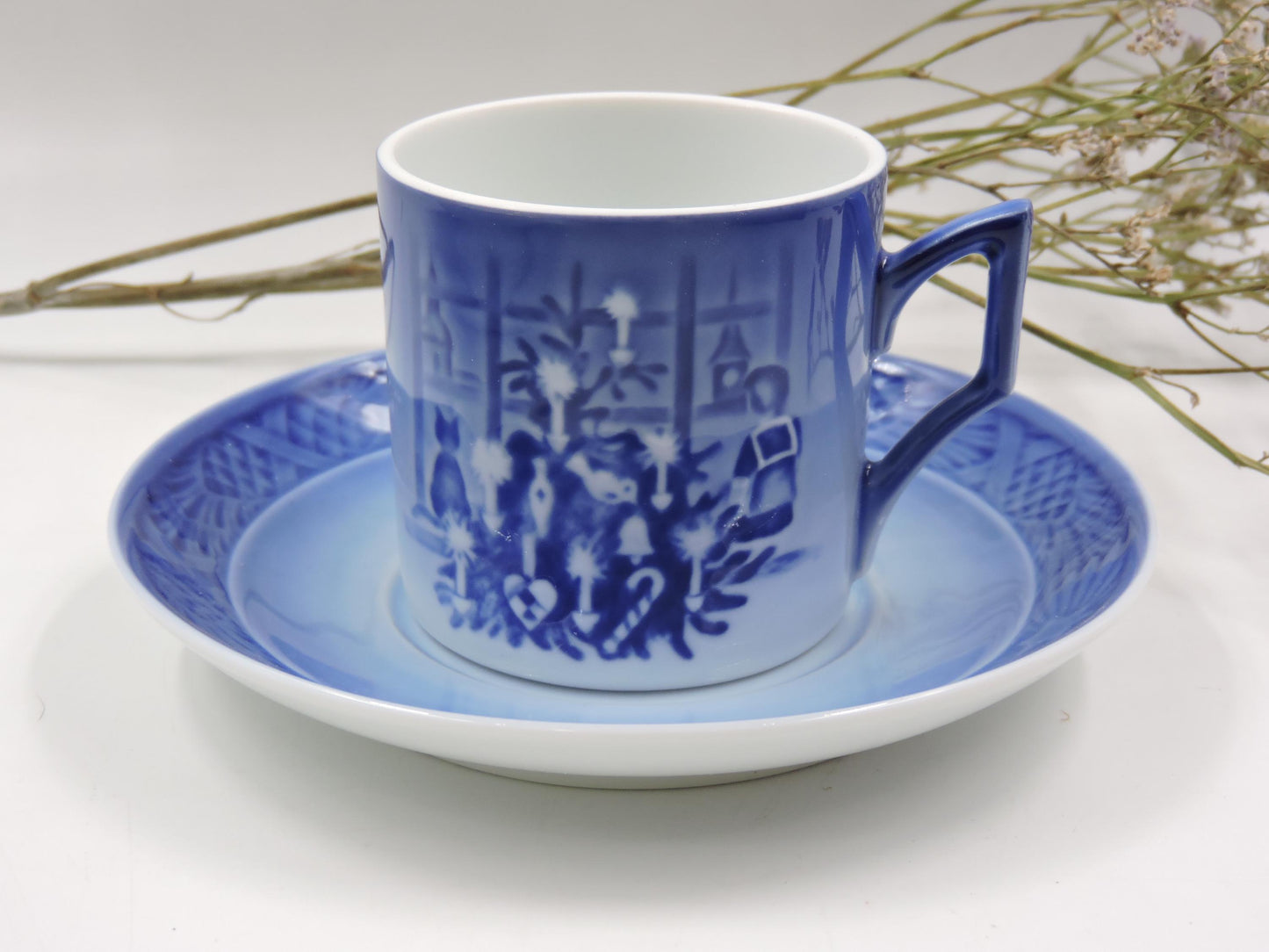 Royal Copenhagen Christmas Tree Cup and Saucer 2011 (New in Box)