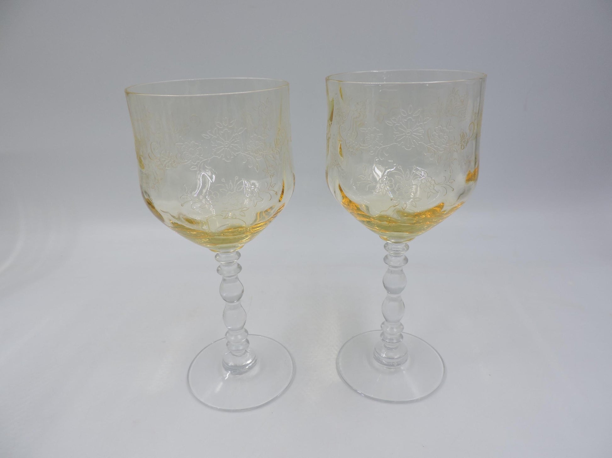 Frostria Etsy Yellow Claret Set of 2