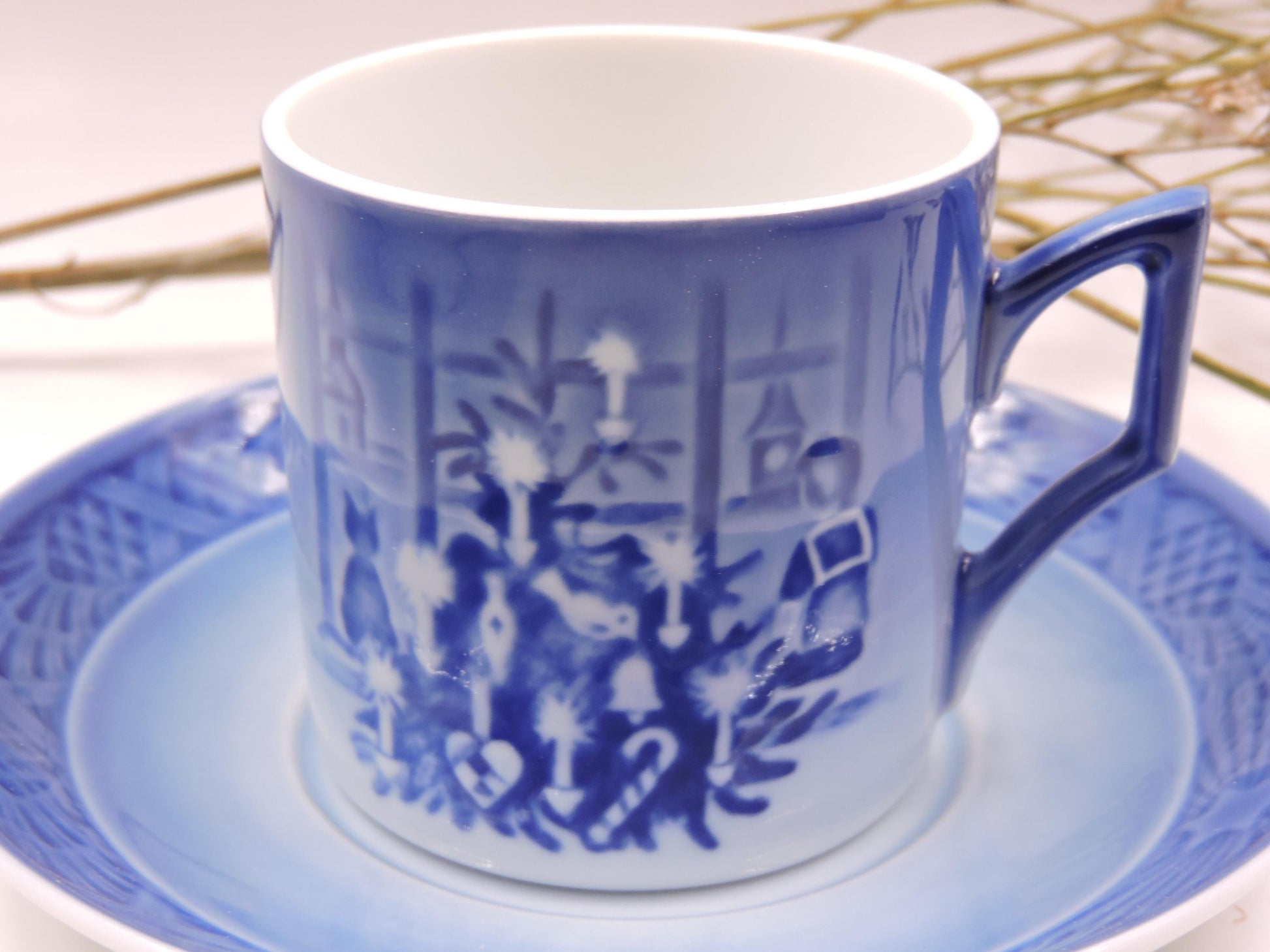 Royal Copenhagen Christmas Tree Cup and Saucer 2011 (New in Box)