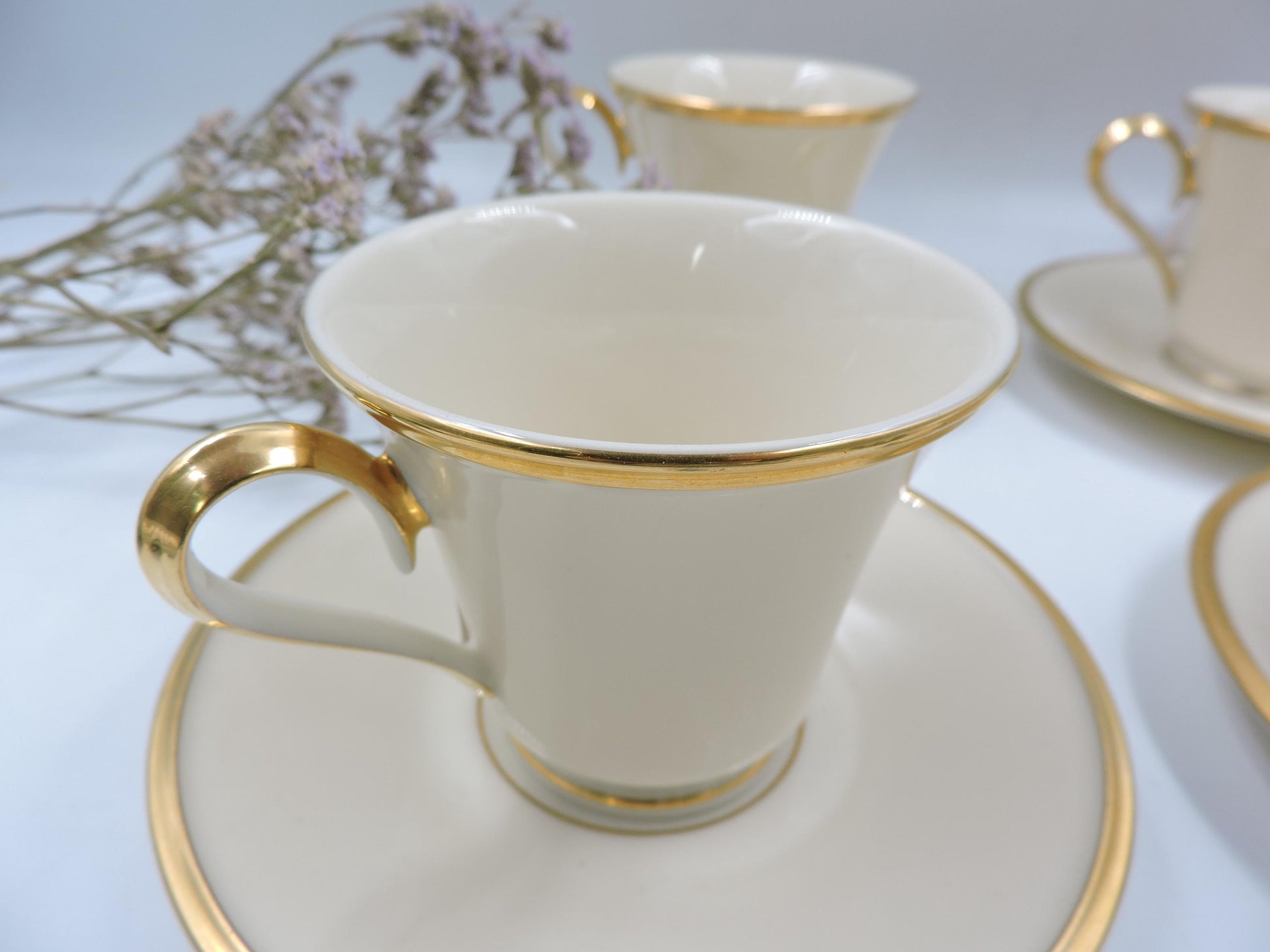 Lenox Eternal Tea Cup and Saucer set of 4