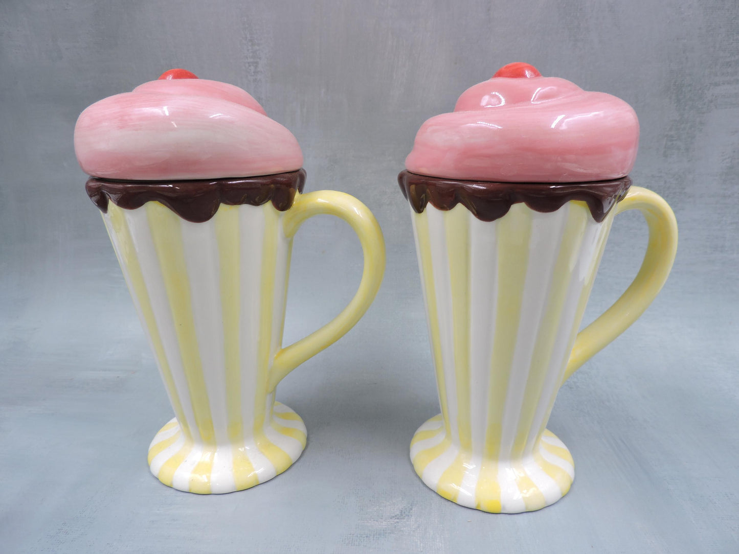 Gorham merry go round ice cream cup with lid set of 2