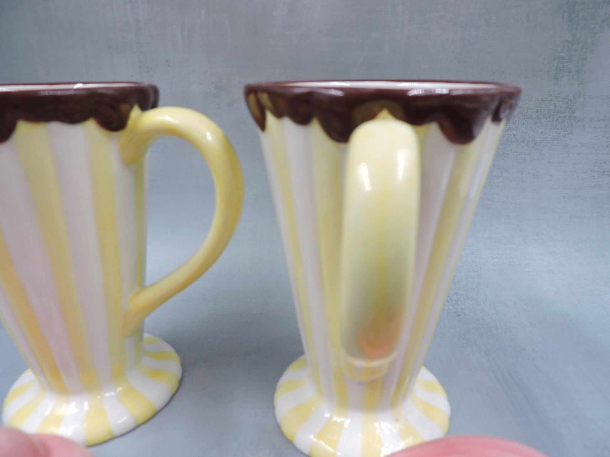 Gorham merry go round ice cream cup with lid set of 2