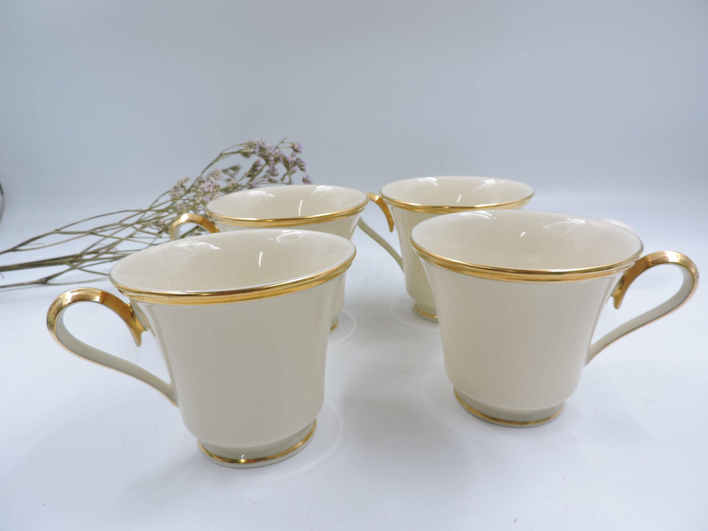 Lenox Eternal Tea Cup and Saucer set of 4
