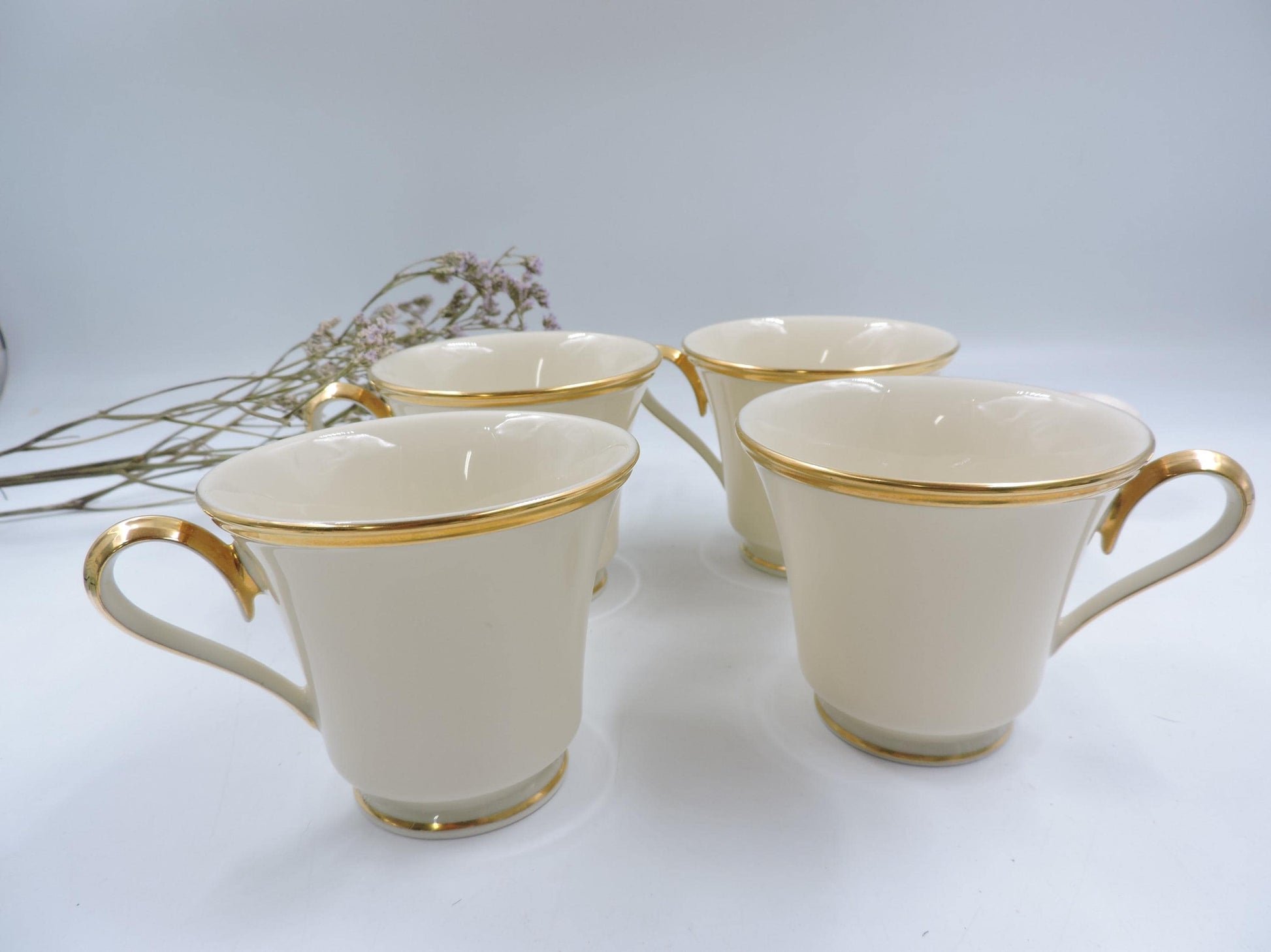 Lenox Eternal Tea Cup and Saucer set of 4