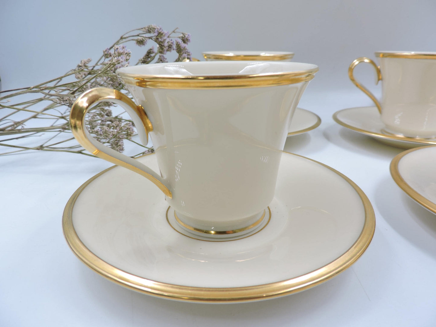 Lenox Eternal Tea Cup and Saucer set of 4
