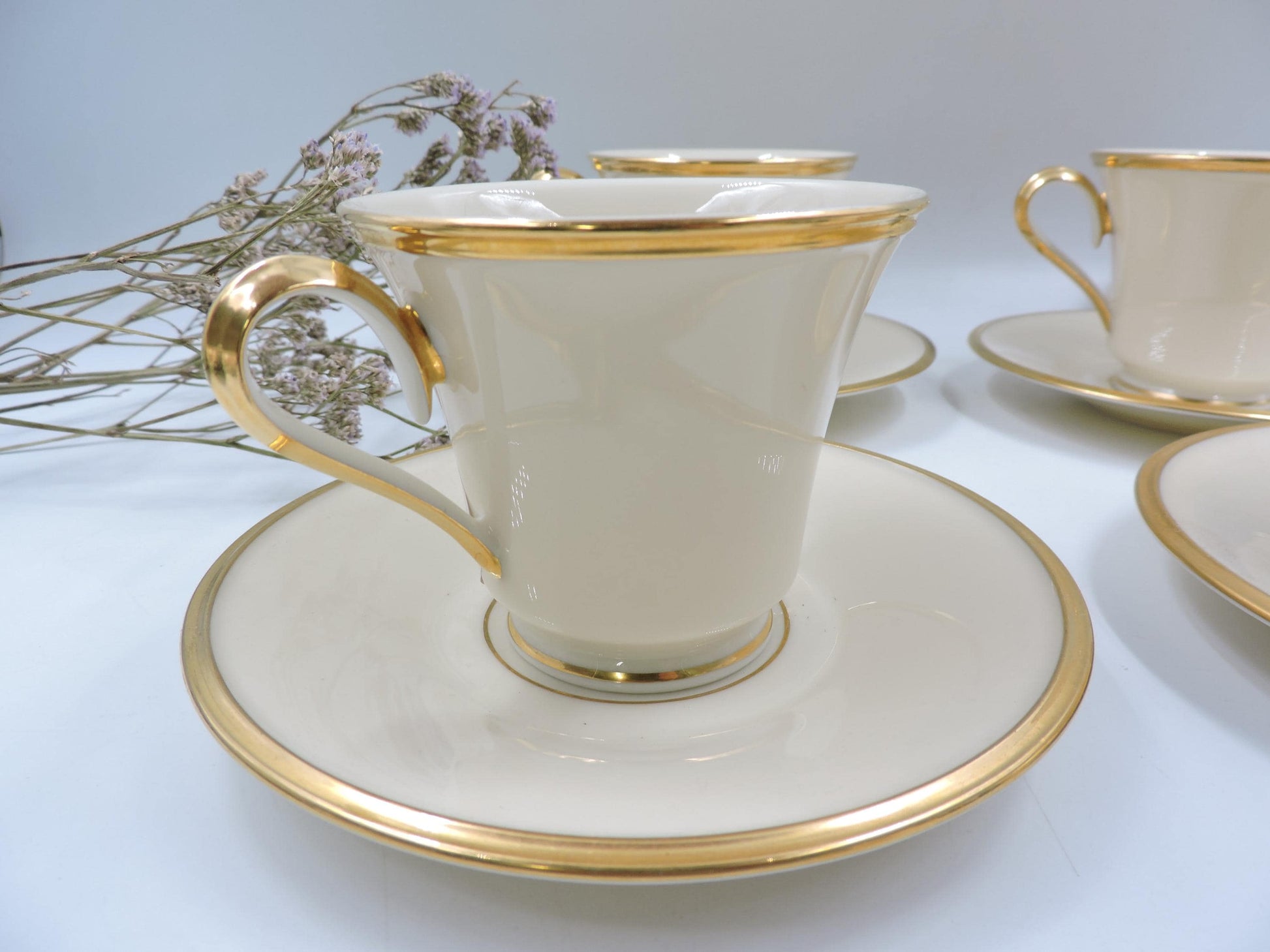 Lenox Eternal Tea Cup and Saucer set of 4