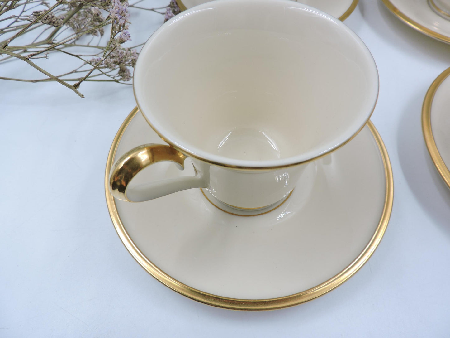 Lenox Eternal Tea Cup and Saucer set of 4
