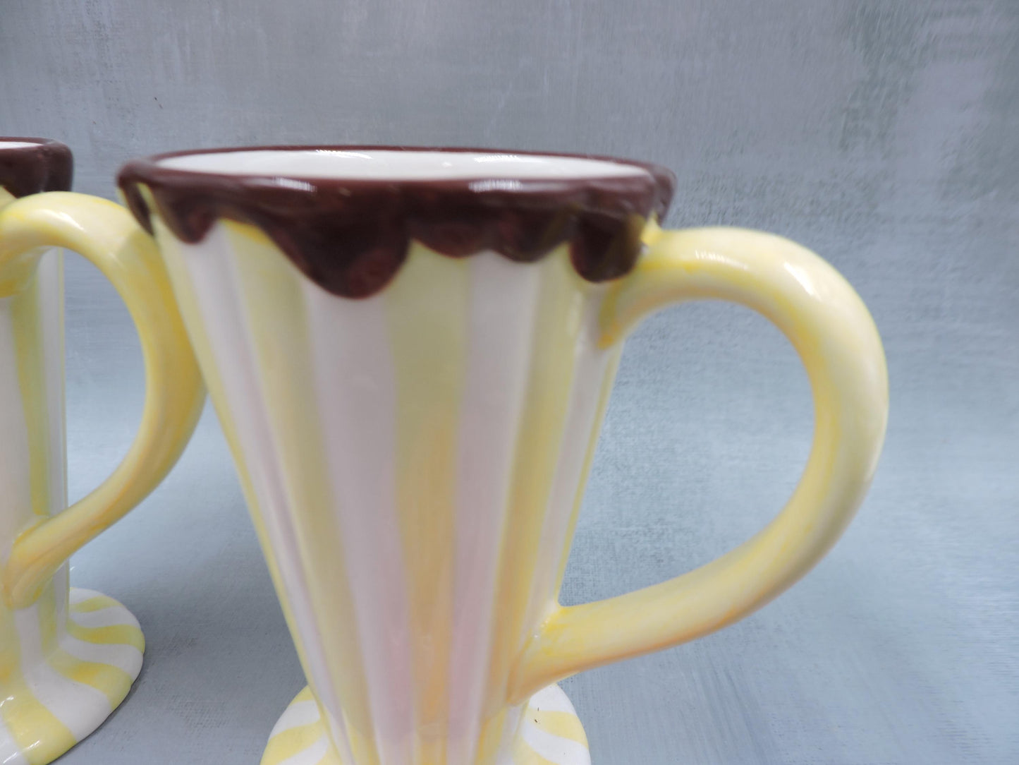 Gorham merry go round ice cream cup with lid set of 2