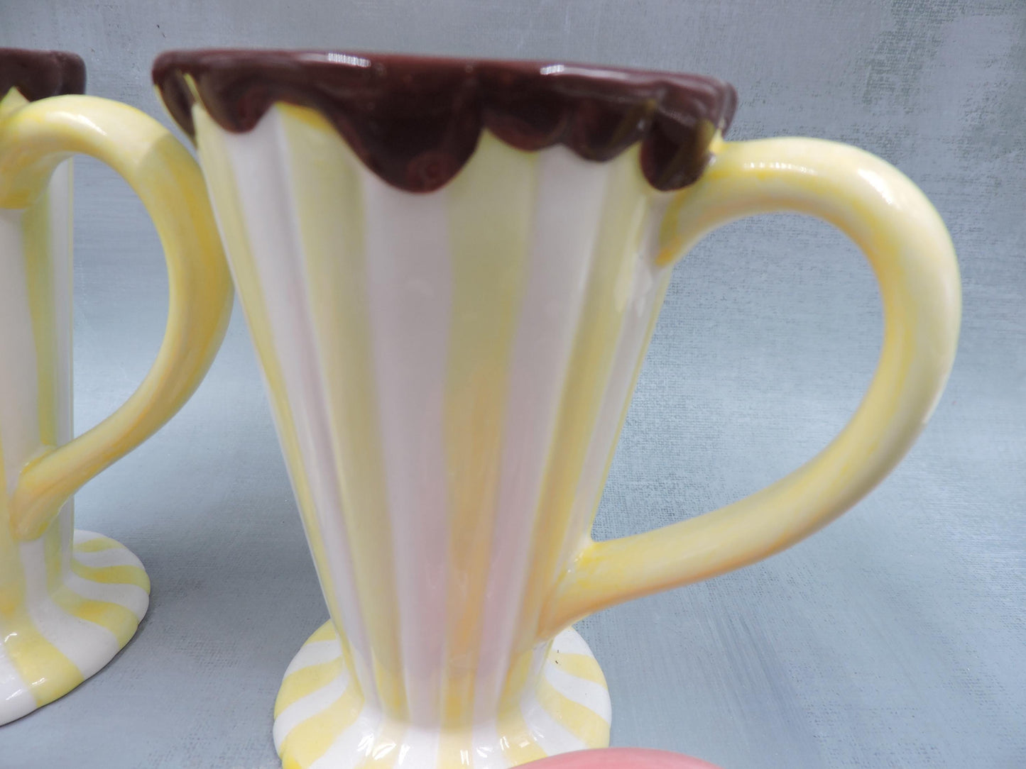 Gorham merry go round ice cream cup with lid set of 2