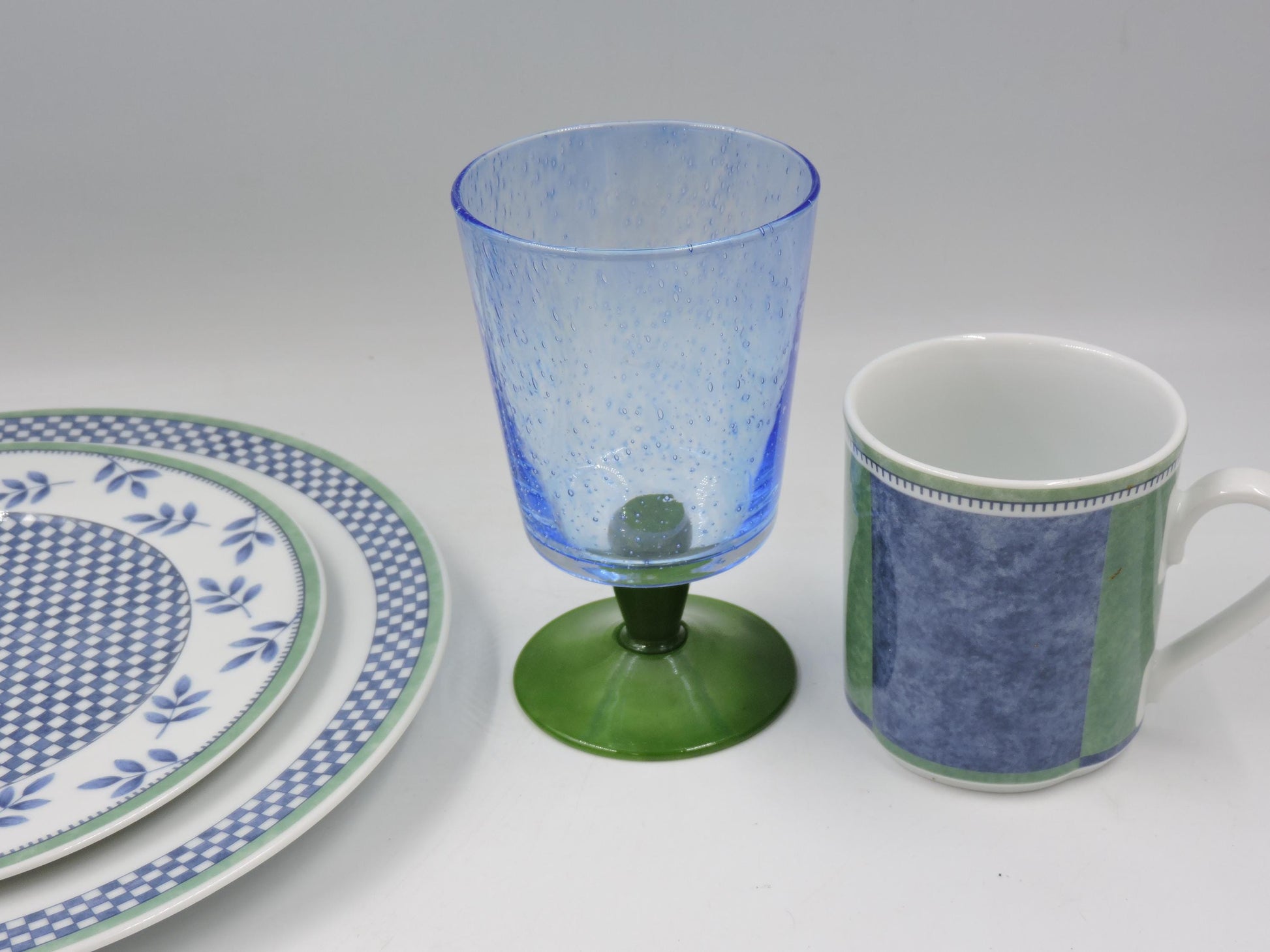 Set of 4 Villeroy & Boch Serra Blue Water Goblet