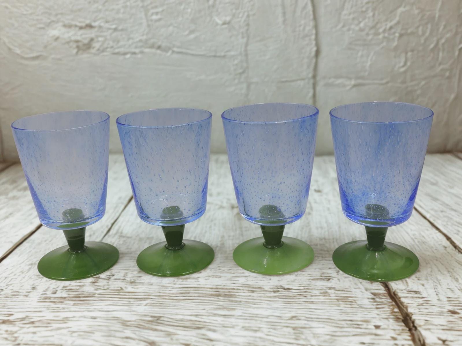 Set of 4 Villeroy & Boch Serra Blue Water Goblet