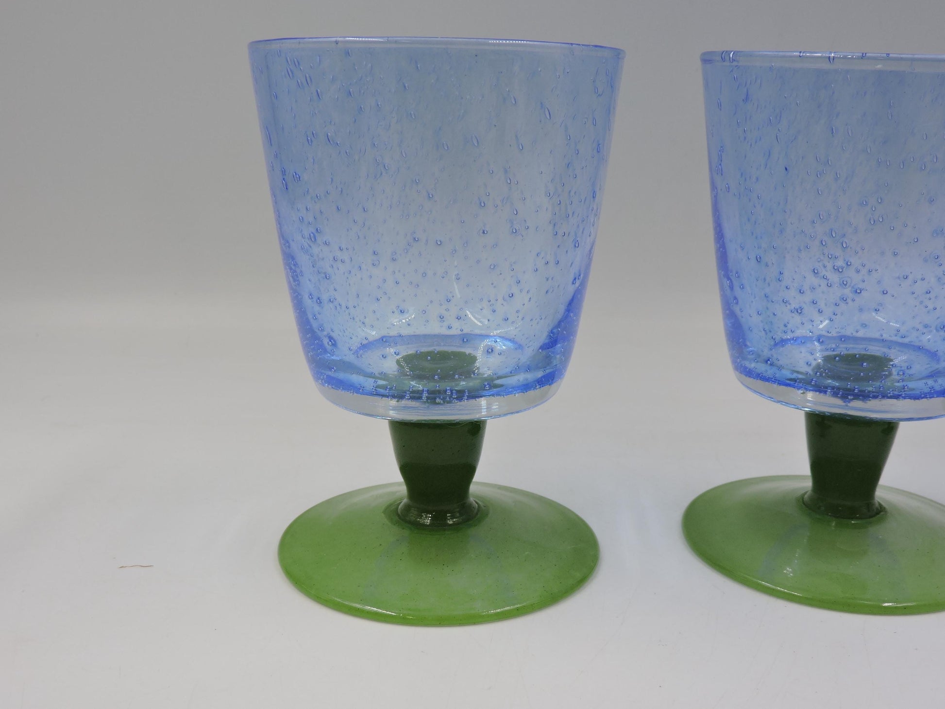 Set of 3 Villeroy & Boch Serra Blue Wine Claret Glasses