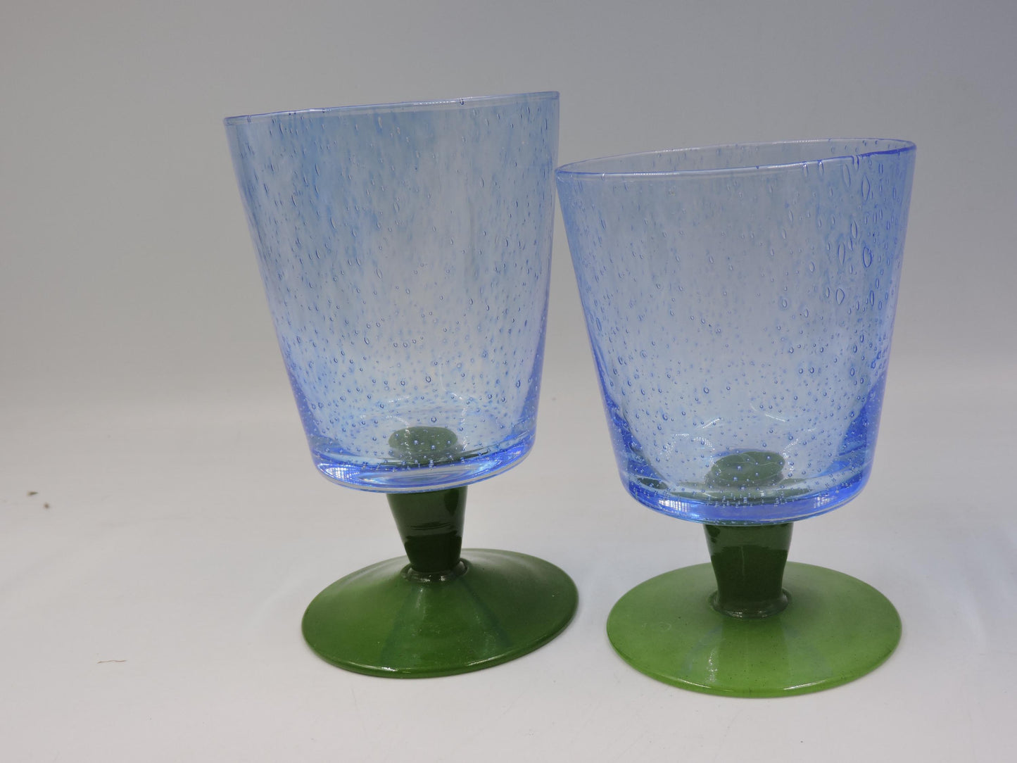Set of 3 Villeroy & Boch Serra Blue Wine Claret Glasses