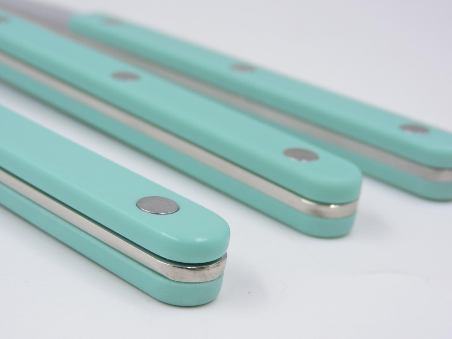Sabre Bistrot Flatware  Aqua Blue – 3‑Piece Set