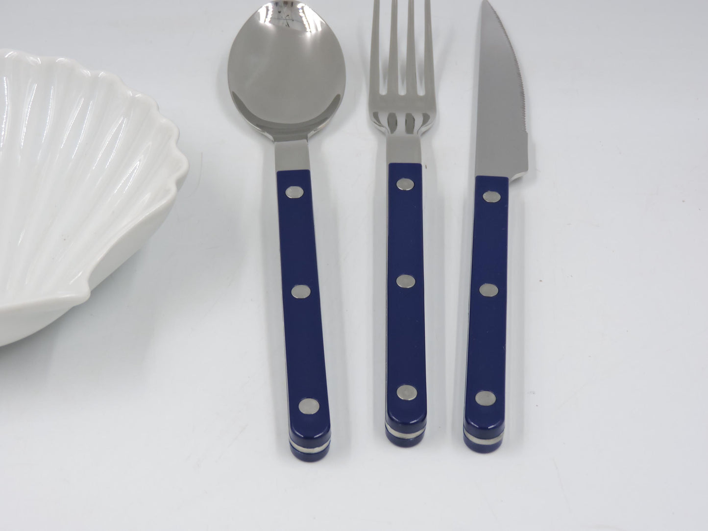 Sabre Bistrot Flatware  Dark Blue – 3‑Piece Set