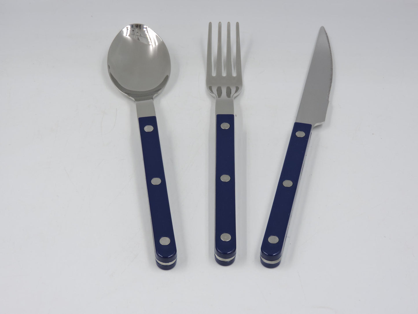 Sabre Bistrot Flatware  Dark Blue – 3‑Piece Set