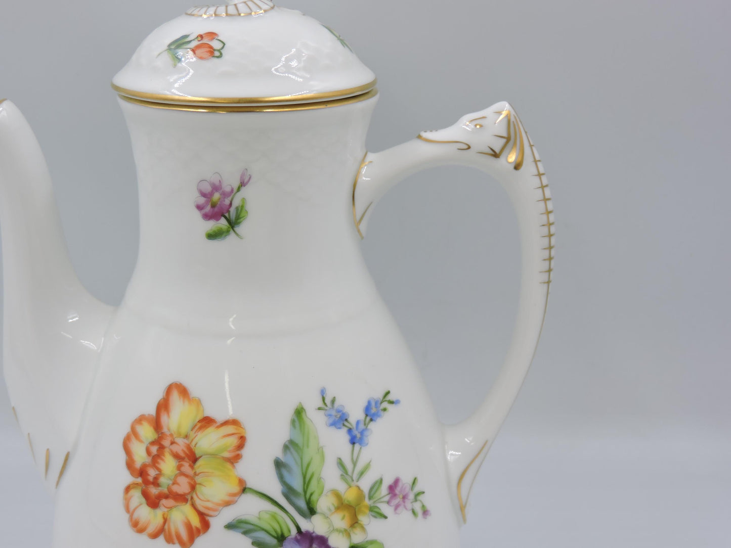 Royal Copenhagen B&G Porcelain Saxon Flower Coffee Pot