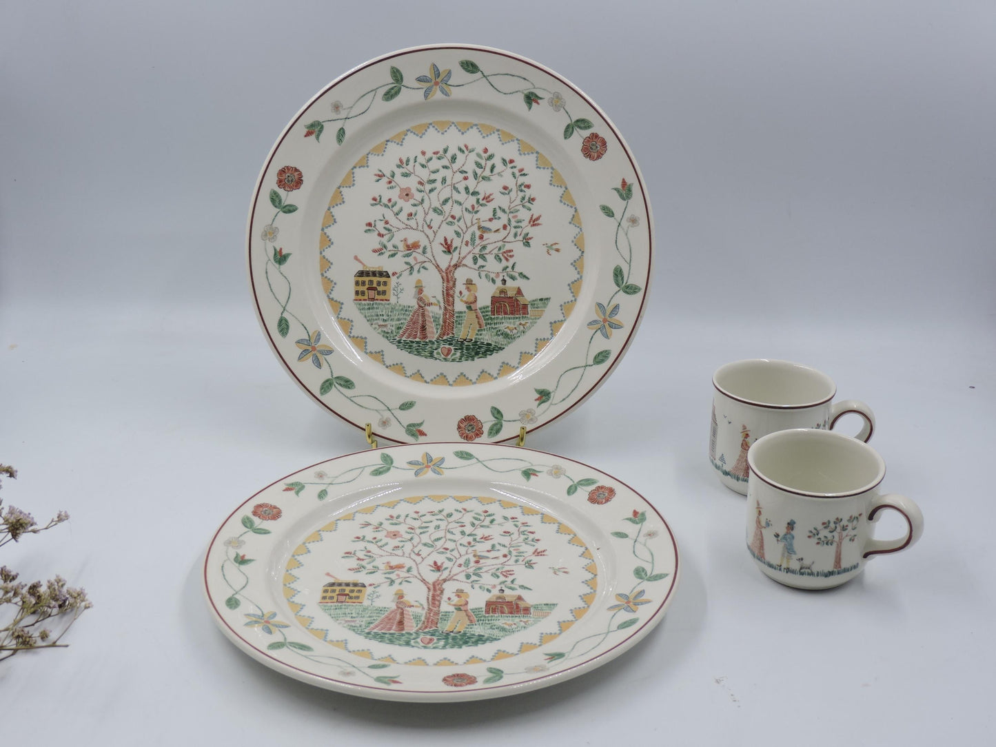 Villeroy & Boch American Sampler Dinner Plates and Coffee Cups