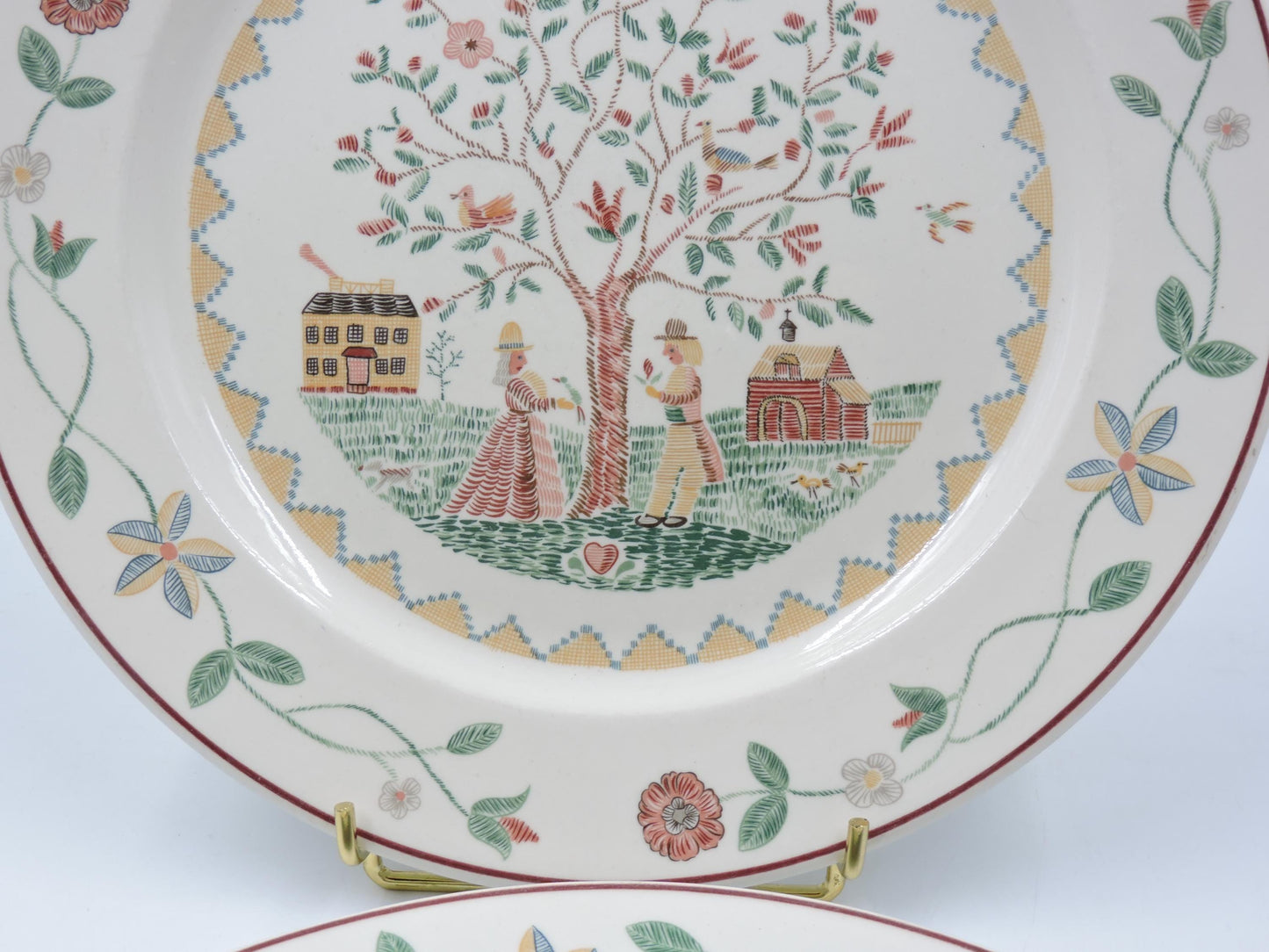 Villeroy & Boch American Sampler Dinner Plates and Coffee Cups