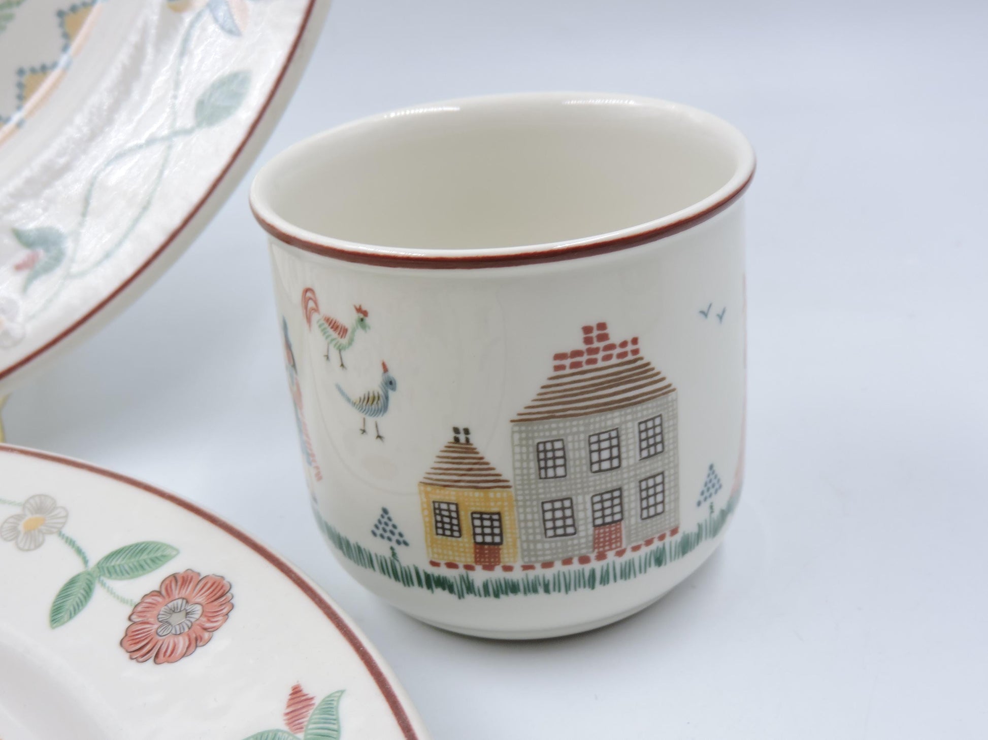 Villeroy & Boch American Sampler Dinner Plates and Coffee Cups