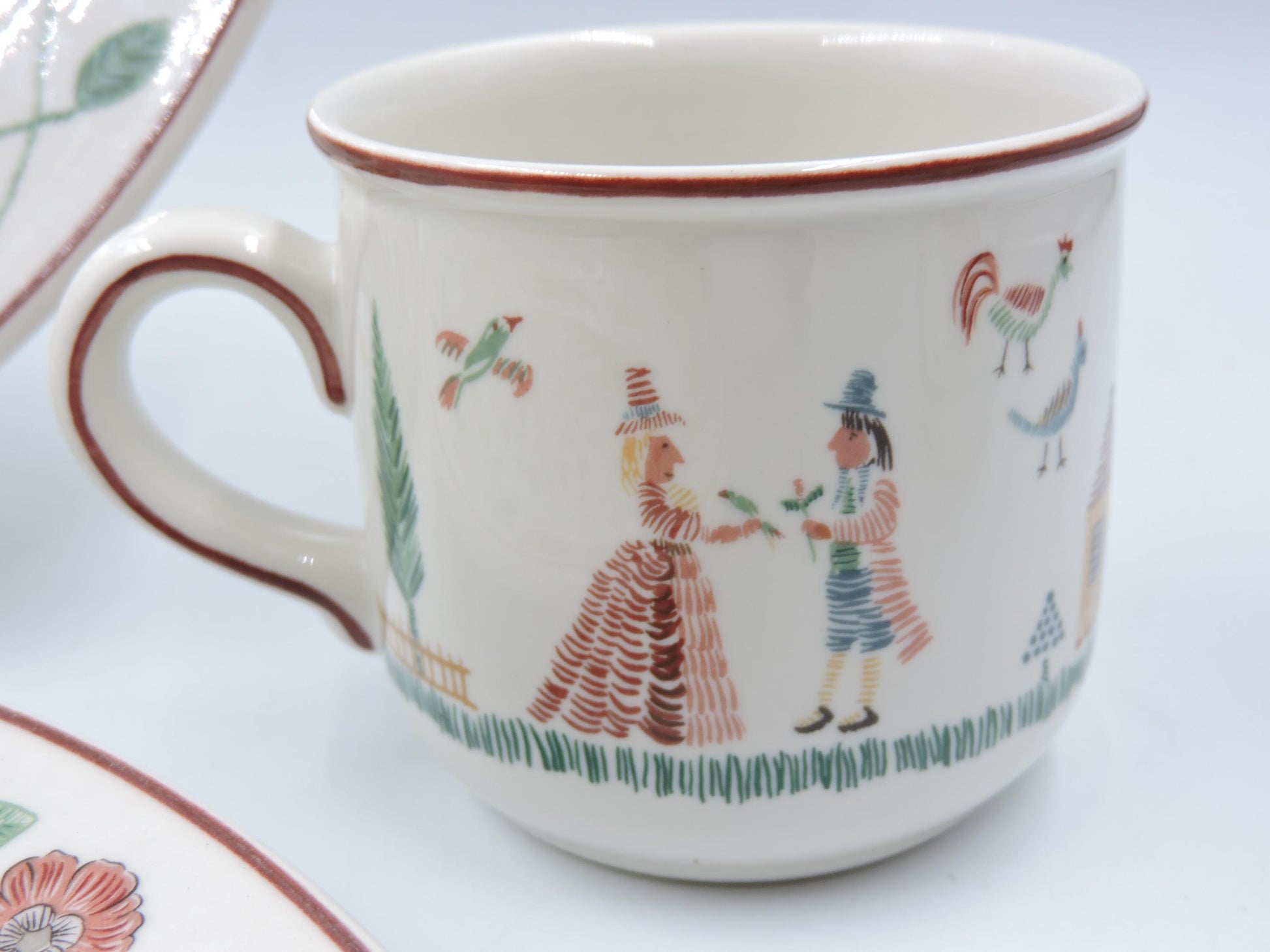 Villeroy & Boch American Sampler Dinner Plates and Coffee Cups