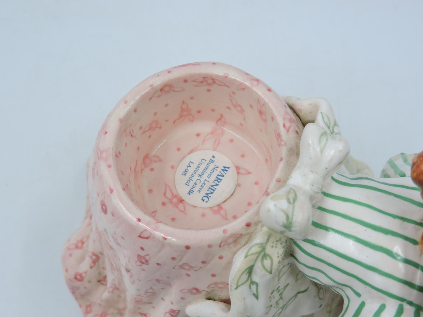 Vintage Blue Sky "18 Carrots" by Laura Kelly: Garden Girl Candle Holder