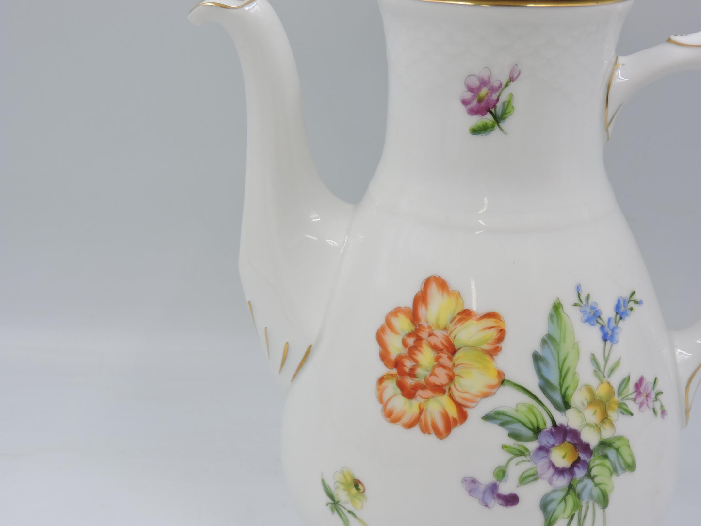 Royal Copenhagen B&G Porcelain Saxon Flower Coffee Pot