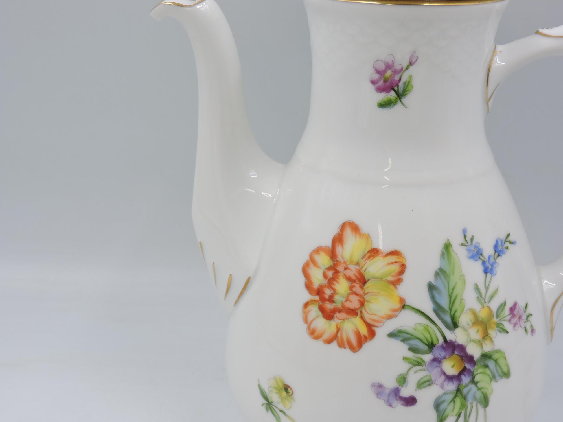 Royal Copenhagen B&G Porcelain Saxon Flower Coffee Pot