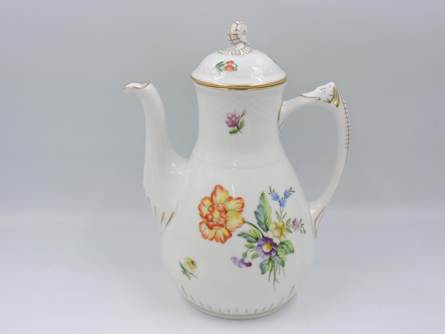 Royal Copenhagen B&G Porcelain Saxon Flower Coffee Pot
