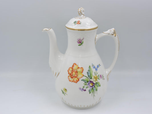 Royal Copenhagen B&G Porcelain Saxon Flower Coffee Pot
