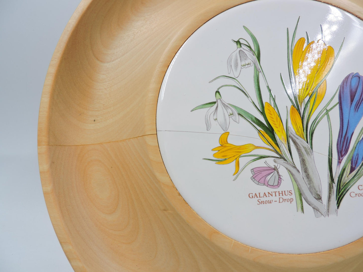 Portmeirion Botanic Garden Rare Vintage Wooden Serving Bowl