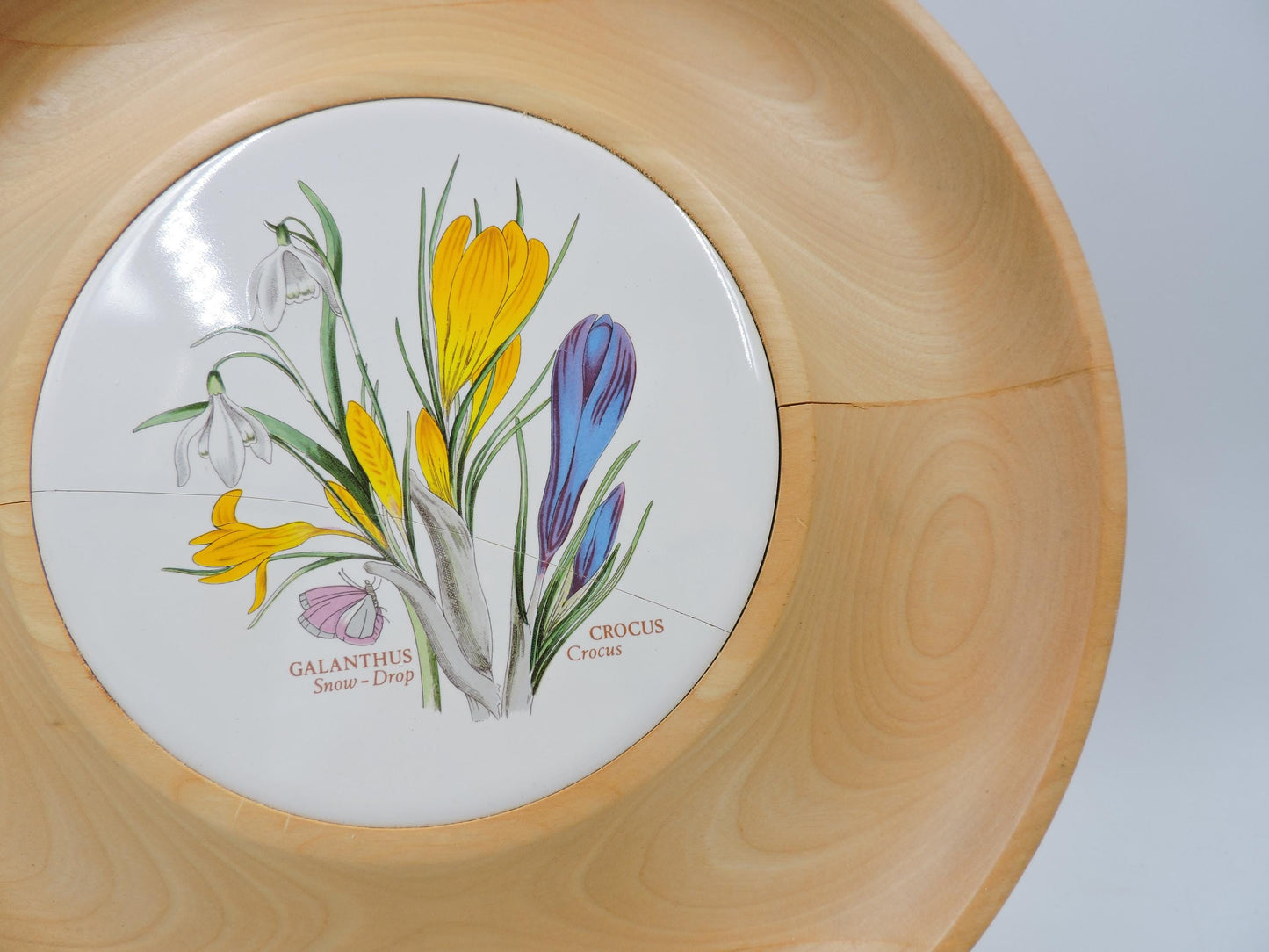 Portmeirion Botanic Garden Rare Vintage Wooden Serving Bowl