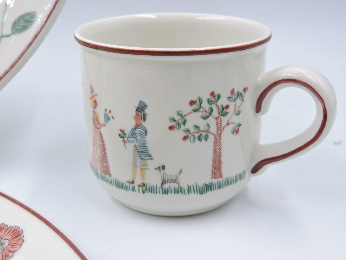 Villeroy & Boch American Sampler Dinner Plates and Coffee Cups