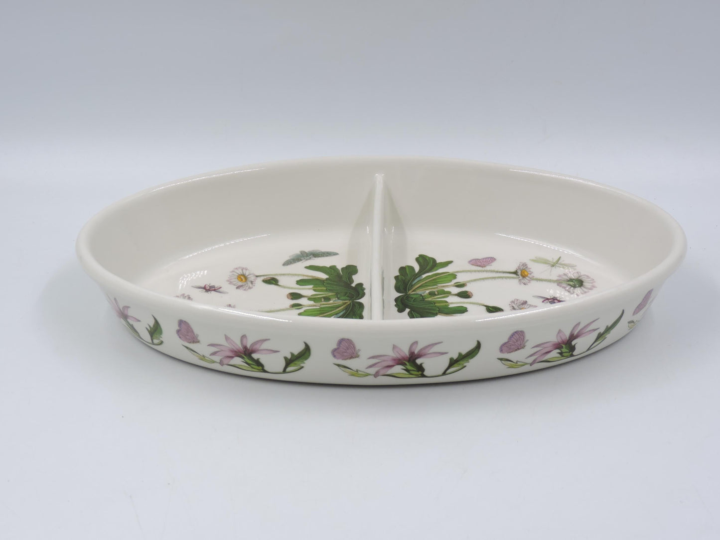 Portmeirion Botanic Garden 11" Oval Divided Vegetable Bowl