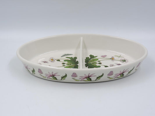 Portmeirion Botanic Garden 11" Oval Divided Vegetable Bowl