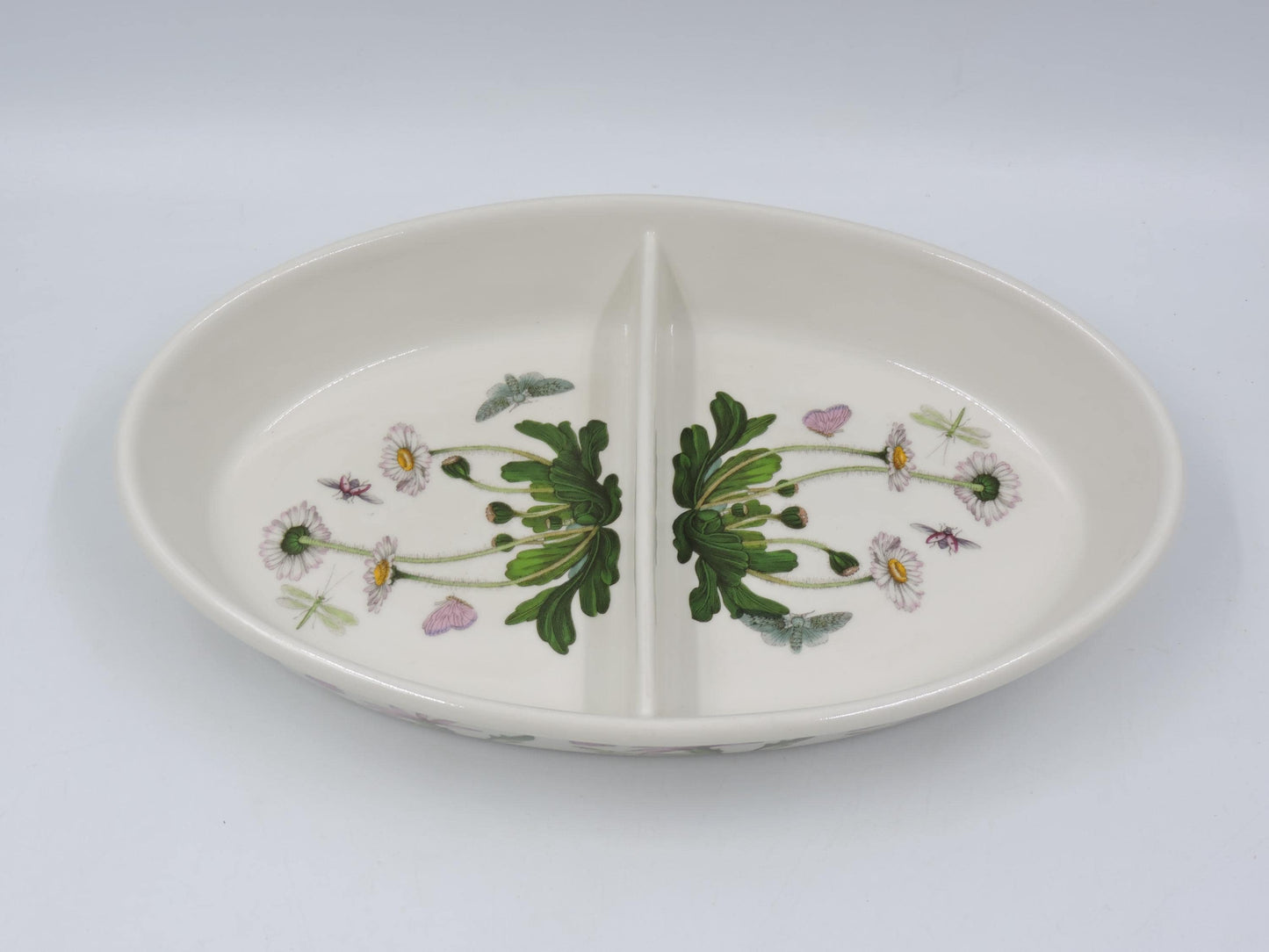 Portmeirion Botanic Garden 11" Oval Divided Vegetable Bowl