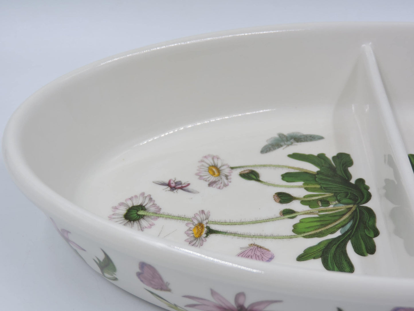 Portmeirion Botanic Garden 11" Oval Divided Vegetable Bowl