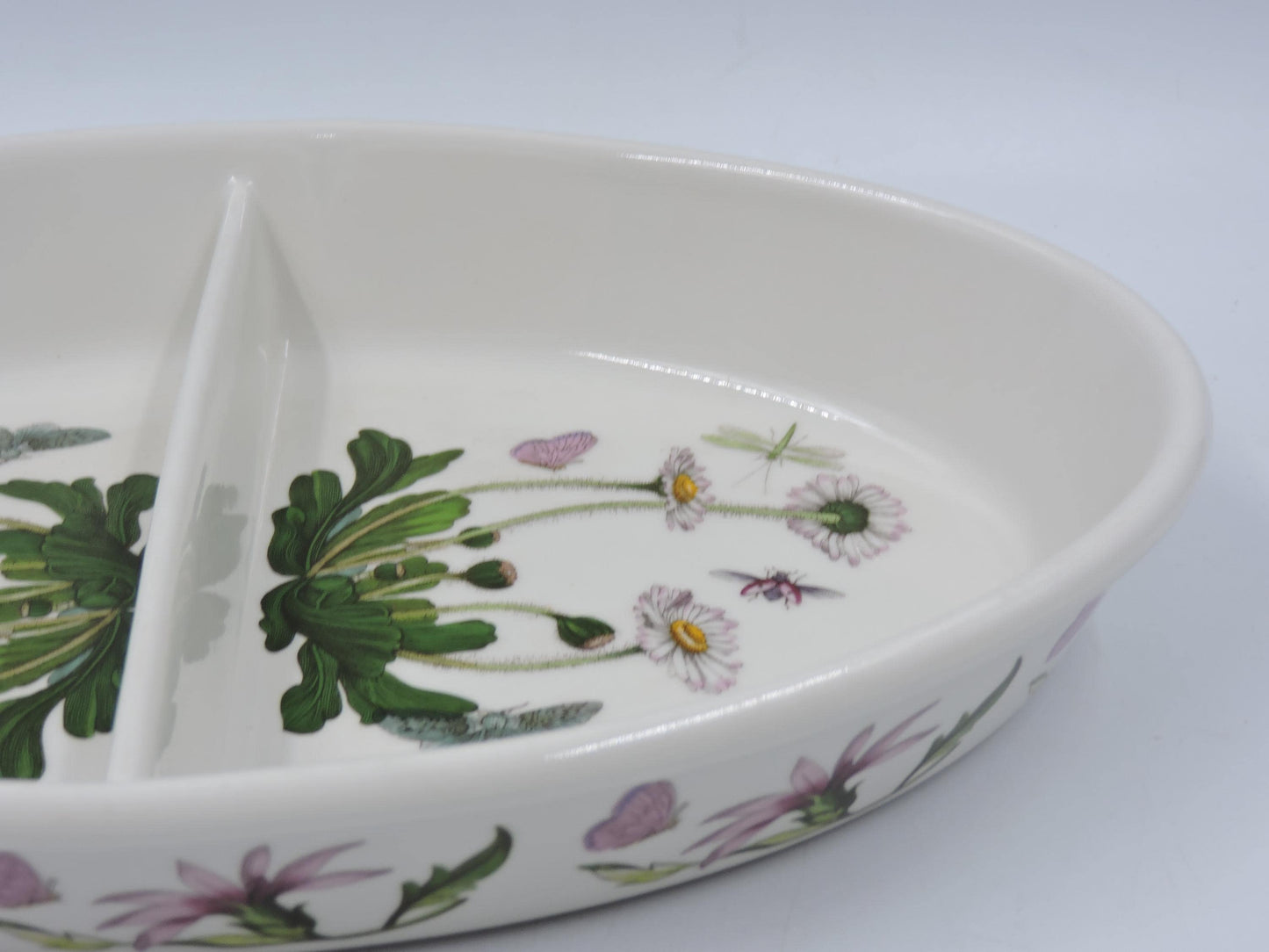 Portmeirion Botanic Garden 11" Oval Divided Vegetable Bowl