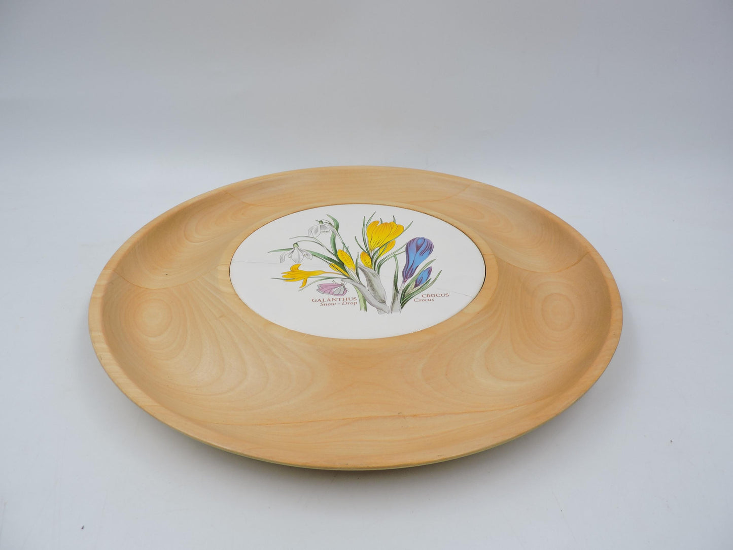 Portmeirion Botanic Garden Rare Vintage Portmeirion Wooden Serving Bowl