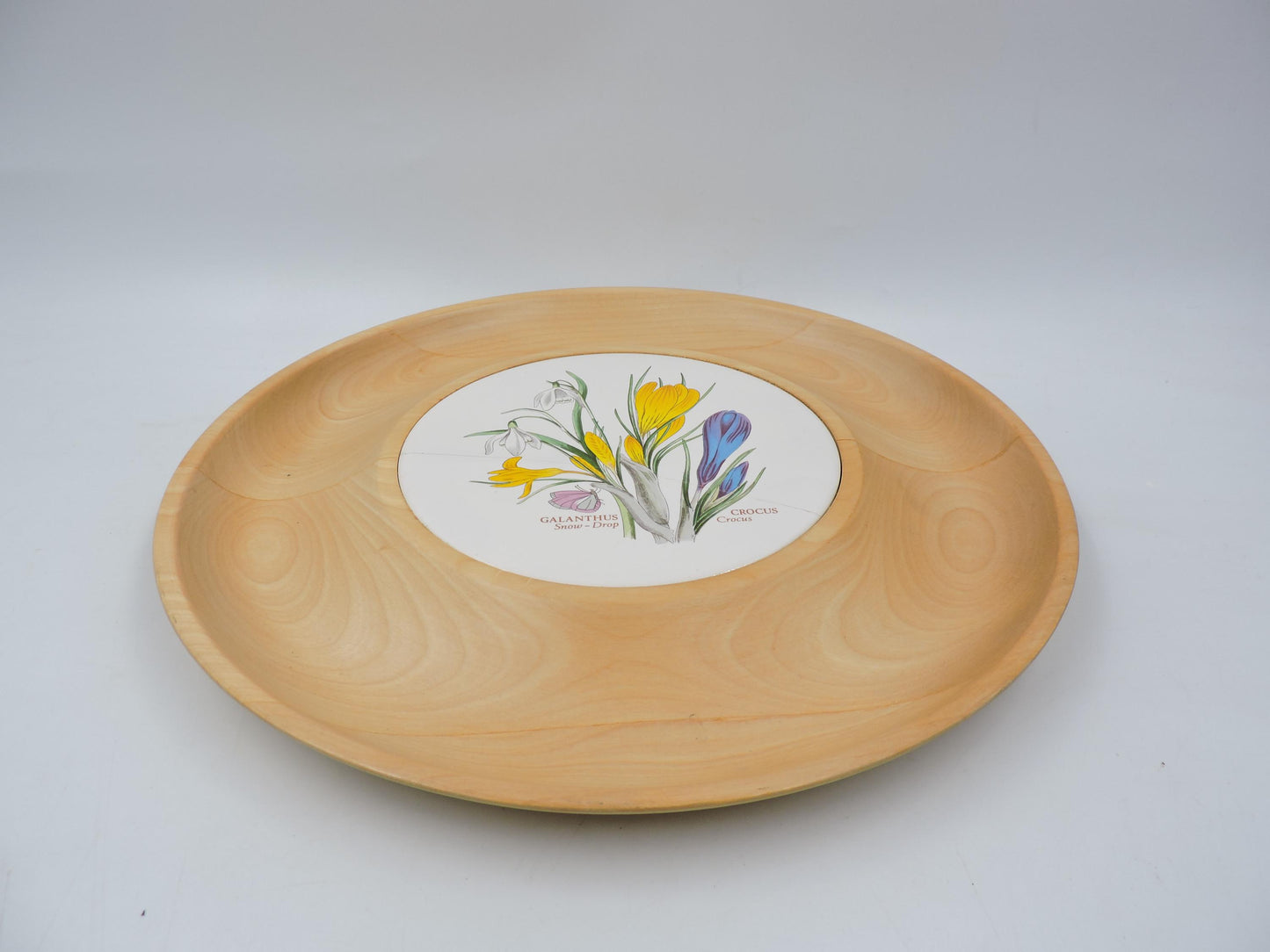 Portmeirion Botanic Garden Rare Vintage Wooden Serving Bowl