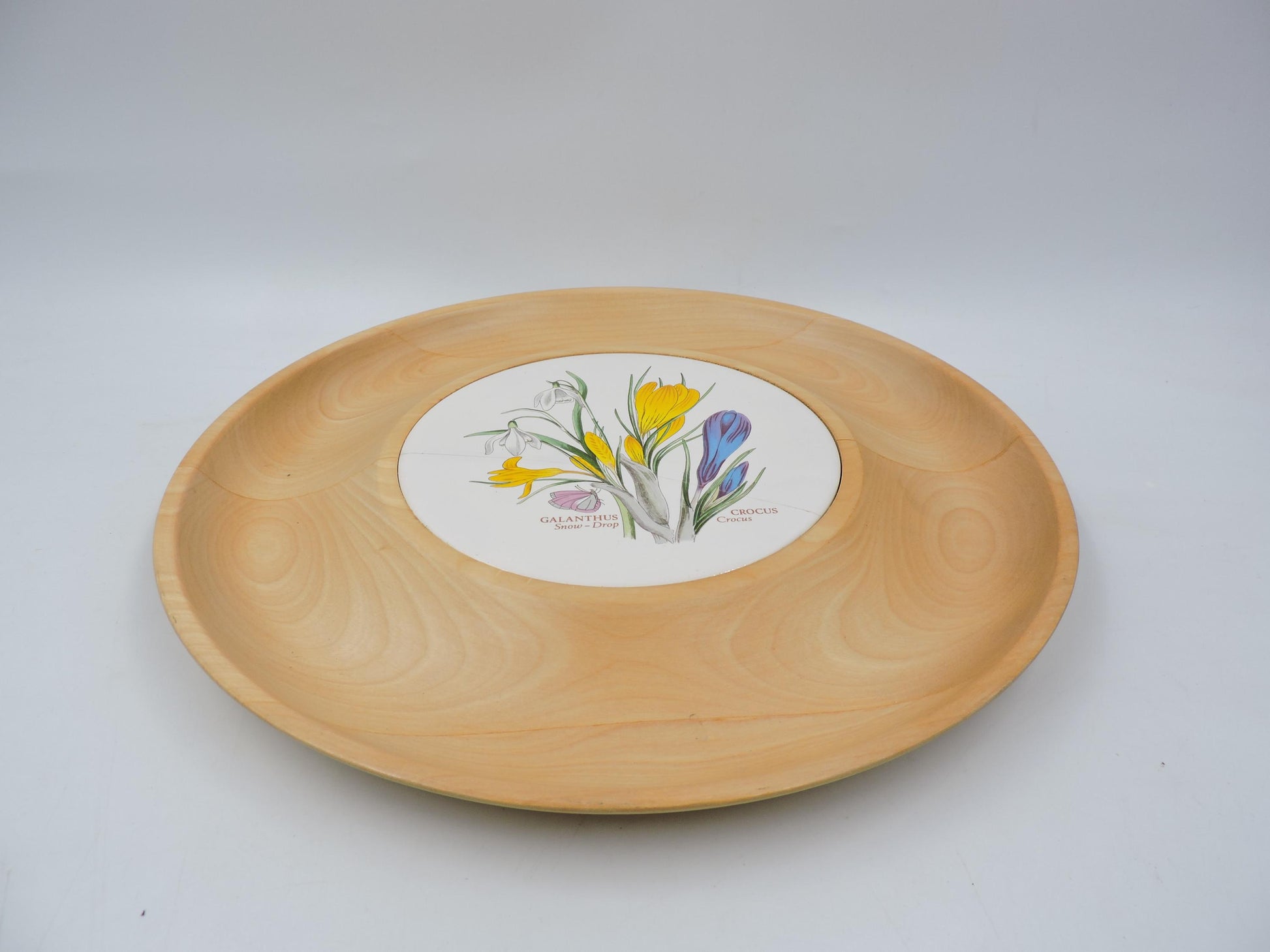 Portmeirion Botanic Garden Rare Vintage Wooden Serving Bowl