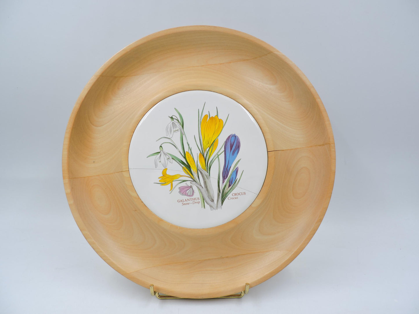 Portmeirion Botanic Garden Rare Vintage Wooden Serving Bowl