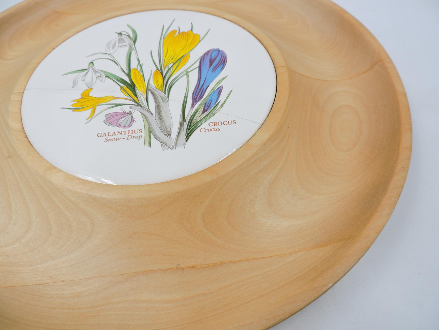 Portmeirion Botanic Garden Rare Vintage Wooden Serving Bowl